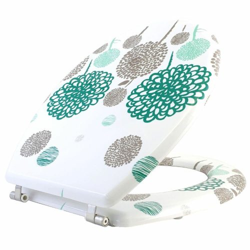 Bath Duck Wc-Ülőke - Mdf - Mintás - Rozsdamentes Acél Zsanérokkal - Dandelion