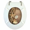 Bath Duck Wc-Ülőke - Mdf - Mintás - Rozsdamentes Acél Zsanérokkal - Rope