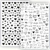2 Lapos Körömmatricák, Valentin Nap Körömmatricák, Heart Love Design Angol Betűs Köröm Kiegészítők