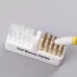   1 db elektromos körömcsiszoló fej tisztító kefe Hordozható manikűr fúrófejek tisztítószer kettős réz drótkefe tisztítóeszközök